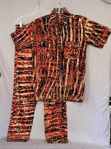 Conjunto de pantalones para hombre negro/naranja étnico afroamericano orgullo para hombre sin etiqueta ¿Med? - Imagen 1 de 11
