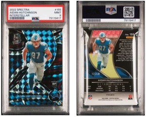 2022 Panini Spectra Interstellar Prizm #155 Aidan Hutchinson 27/60 RC PSA 9 - Picture 1 of 1