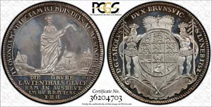 Brunswick-Wolfenbüttel 'Launtenthal Mine' Thaler 1752 Restrike (1972) PCGS SP67 - Imagen 1 de 3
