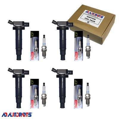 Set of 4 Denso Spark Plugs Platinum TT + 4 High Performance Ignition Coils - Imagem 1 de 4