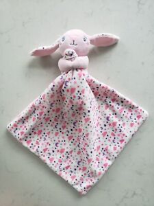 Get Comfy bunny comforter soft toy Poundland pink rabbit blankie