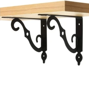 2 PCS Decorative Wall Mounted Floating Shelf Brackets for L Shape Heavy Duty - Picture 1 of 16