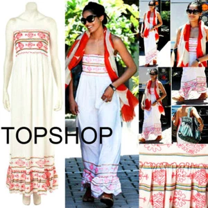 BRANDNEW TOPSHOP SUMMER BEACH~WEDDING~EVENING Embroidery MAXI DRESS £89 SOLDOUT - Picture 1 of 6