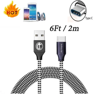 3/6/10FT LONG Braided USB C Type-C Fast Charging Data SYNC Charger Cable Cord - Picture 1 of 8