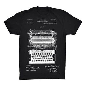 Mighty Circus Typewriter 1896 Patent T-Shirt, 100% Soft Cotton - Picture 1 of 8