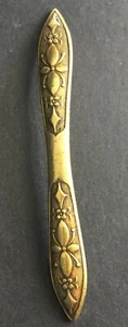 Antique Chinese Qhing Dynasty Hairpin 24 Gold Gild Silver Brooch 宝成 - Picture 1 of 5