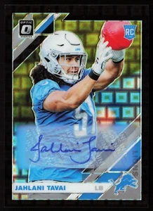 Donruss Optic Jahlani Tavai RC 2019 automático Black Pandora #/25 Detroit Lions SP - Imagen 1 de 2