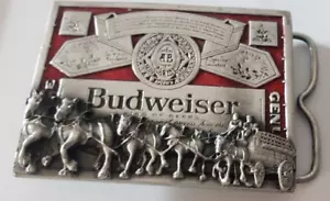 Fibbia cintura cavallo birra Budweiser Clydesdale Markatron festa del papà tono argento me - Foto 1 di 3