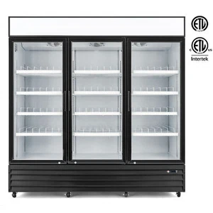 72.4 Cu.ft Commercial Merchandiser 3 Swing Door Beverage Refrigerator Cooler ETL - Picture 1 of 11