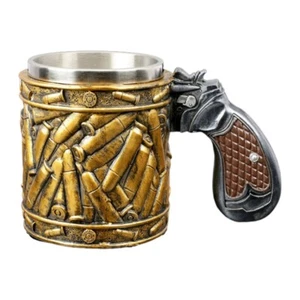 Gun-shaped Stainless Steel Western Revolver Coffee Cup Beer Mug - Bild 1 von 8