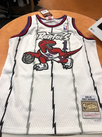 TRACY MCGRADY TORONTO RAPTORS JERSEY YOUTH/BOYS  MITCHEL & NESS WHITE Cover