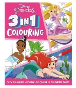 Disney Princess: 3-in-1 Colouring By Autumn Publishing