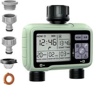 2-Outlet Automatic Water Timer Irrigation Controller Digital Watering Tap Timer - Picture 1 of 7