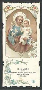 Sacro card antico de San Jose santino immagine pieuses estampa - Foto 1 di 1