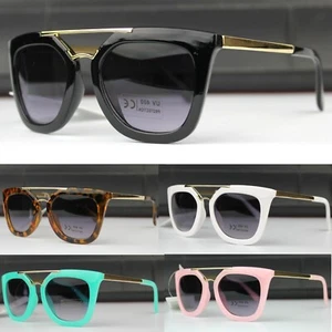 Kids Girls Sunglasses Flat top Cat eye Fashion UV400 - Picture 1 of 7