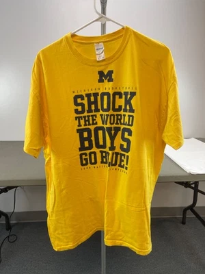 Camiseta Michigan Wolverines Shock The World Boys Go Blue 1989 National Champions - Imagem 1 de 4