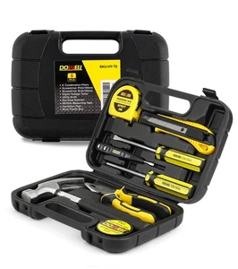 Small Homeowner Tool Set 9 Pieces General Household Small Hand Tool Kit with ... - Picture 1 of 7