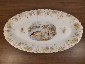 Large Oval Fish Serving Platter Imperial Crown Austria 18" x 10.75" Vintage - Picture 1 of 17