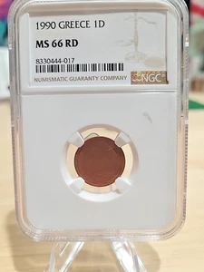 NGC 1990 Greece 1 Drachma MS66RD - Picture 1 of 5