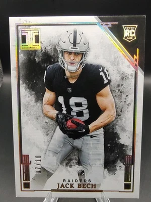 Panini Impeccable Jack Bech 2025 #91 novato/10 - Las Vegas Raiders RC Foto 1 de 4