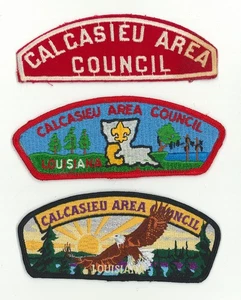 USA BOY SCOUTS OF AMERICA - CALCASIEU AREA SCOUT COUNCIL SHOULDER PATCH CSP R&W - Picture 1 of 2