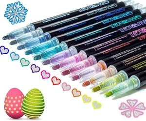 Easter Basket Essentials 12 Shimmer Markers Outline Glitter Pens Easter Baske... - Picture 1 of 8