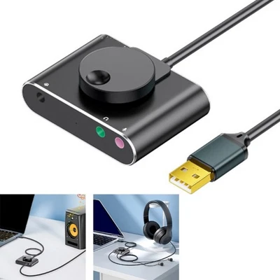 USB External Sound Card USB Adapter for PC Laptop Desktop Stereo Sound Card - Image 1 of 4
