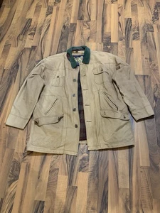 Ralph Lauren Vintage Chaps Jagd Hausarbeit Jacke Scheunenmantel hellbraun Cordkragen Gr. XL - Bild 1 von 9