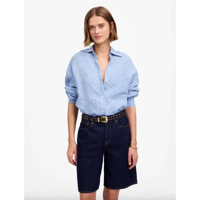 Madewell The 1997 Denim Bermuda Short Bronxville Dark Blue Wash Rigid US 26 NWT - Image 1 of 4