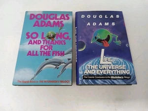 Vintage Douglas Adams Hardcover Hitchhikers Guide Books - Third & Fourth Volumes - Imagen 1 de 6