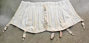 OLD CORSET RENAISSANCE, VICTORINE, OFF WHITE, 4 CLIPS STREACHABLE ,MARKED - Picture 1 of 21