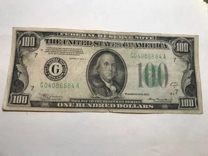 1934-A $100 Federal Reserve Note Chicago - Picture 1 of 2