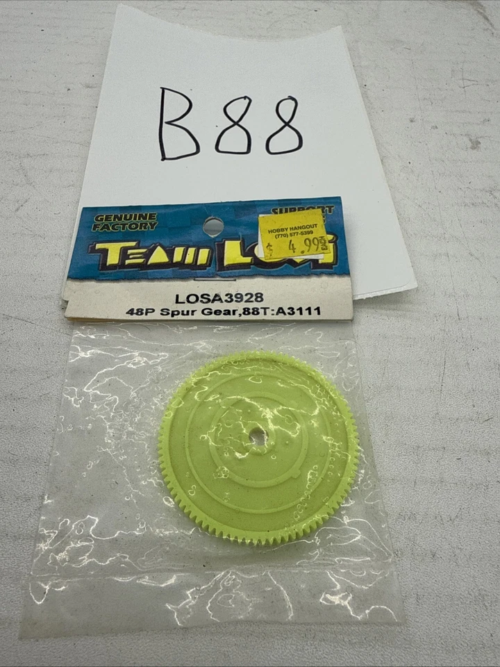 Vintage Team Losi 88 Tooth 48 Pitch Dual Slipper Spur Gear Losa 3928 BOX B2 - Image 1 of 1