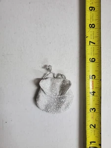 Puppenkleidung 18" AG OG silber glitzernde Tasche Buch Handtasche (DC108) - Bild 1 von 2