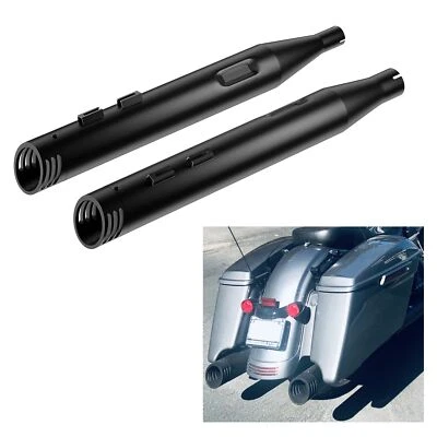 SHARKROAD Ceramic No fading 4.0 Inch Slip Exhaust for Harley Slip On Mufflers - Image 1 of 4