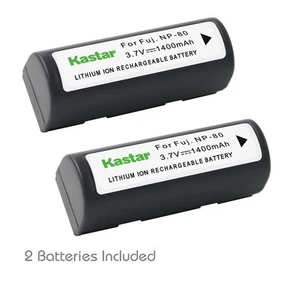 2x Kastar Battery for Fujifilm NP-80 MX-4900 MX-6800 MX-6900 KODAK DC4800 - Picture 1 of 4