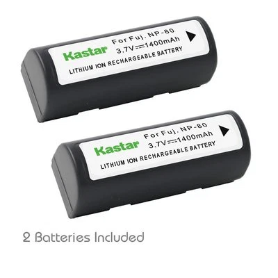 2x Kastar Battery for Fujifilm NP-80 FinePix 6800 6900 Zoom MX-1700 MX-1700Z - Image 1 of 4