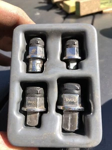 Snap-On 4 Pc Set Ratcheting Wrench Adaptors For 13mm (RWA404) 1/4,3/8,1/2, Hex - Foto 1 di 4