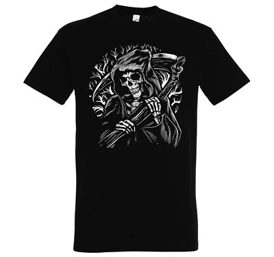 Youth Designz Reaper Sensenmann Herren T-Shirt mit Print Lustig Humor Tot Fun - Bild 1 von 3
