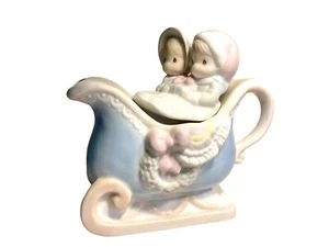 Enesco Momenti Preziosi '94 Teiera SUGAR TOWN SLIIGH Cavalcata 7,5"T Natale LEGGI - Foto 1 di 11