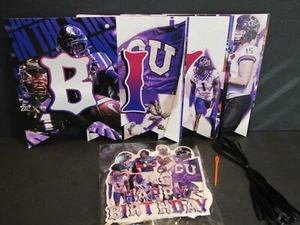 Texas Christian University TCU Horned Frogs HAPPY BIRTHDAY Banner & WOODEN Logo - Picture 1 of 4