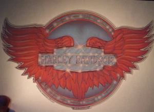 HARLEY DAVIDSON WINGS VINTAGE 1970's MOTORCYCLE IRON ON TRANSFER -NICE, B-12 - Picture 1 of 2