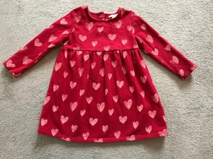La Redoute red long sleeve winter dress Size 86cm Age 2 yr - Picture 1 of 5