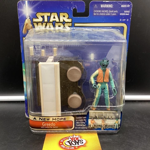 Star Wars A New Hope Greedo Action Figure Hasbro 2002 No. 32542 NRFB Cover