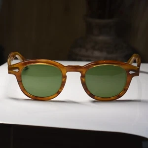 Gafas de sol vintage de vidrio verde johnny depp gafas de sol rubias acetato PEQUEÑAS - Imagen 1 de 7