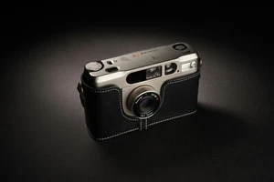 Funda protectora de cuero genuino con media cámara para cámara fotográfica Contax T2 - Imagen 1 de 30