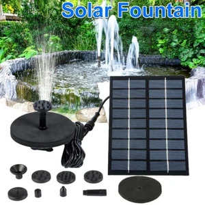 Solar Powered Water Pump Fountain Aquarium Pond Pool Fish Garden Outdoor Decor - Picture 1 of 12