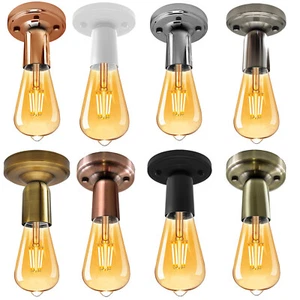 Industrielle Metall Decken Pendelleuchte Schirm einfache Montage Lampenschirm Küche LED Birne - Bild 1 von 58