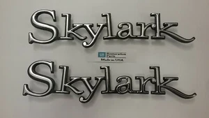 1968-1972 BUICK SKYLARK REAR QUARTER EMBLEMS, PAIR - Picture 1 of 1