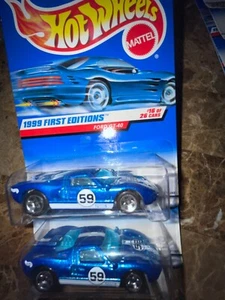 1999 Hot Wheels First Editions #16 Collector #921 FORD GT-40 Blue - Picture 1 of 1